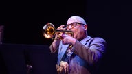 Der Trompeter Udo Moll beim WDR 3 Jazzfest 2016 in Münster