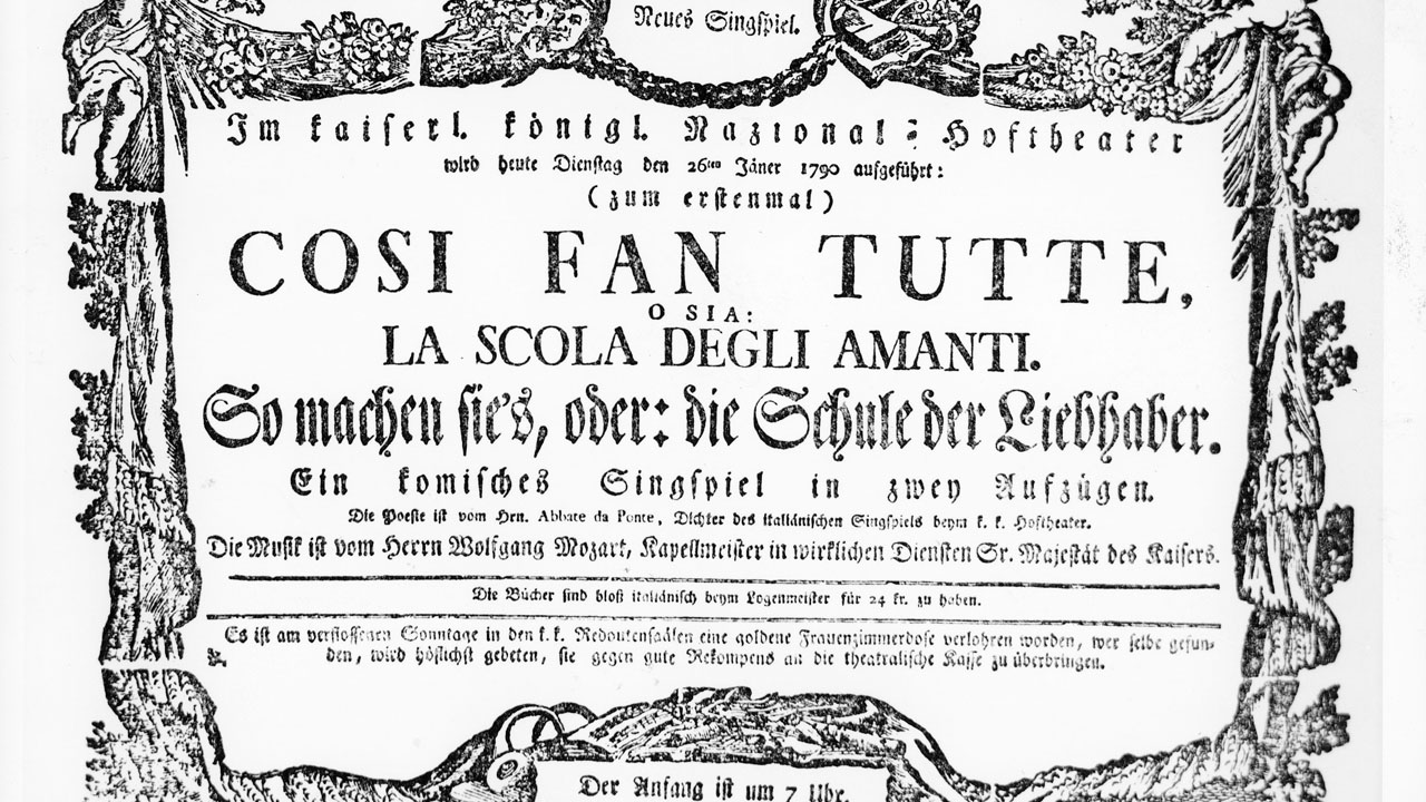 26.01.1790 - Uraufführung der Oper Così fan tutte, ZeitZeichen -  Zeitzeichen - Sendungen - WDR 5 - Radio - WDR