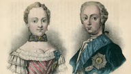 Friedrich II. und Elisabeth Christine, Litographie