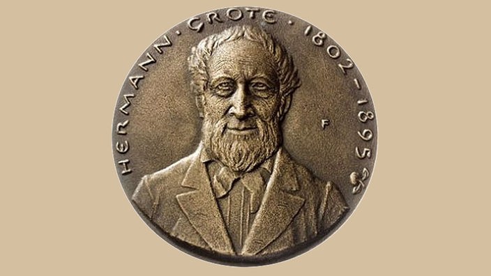Hermann Grote, Bronzegussmedaille 