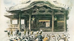 Gedenkzeremonie im Shinto-Schrein