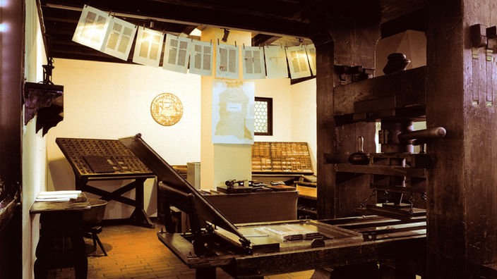 Rekonstruierte Gutenberg-Werkstatt