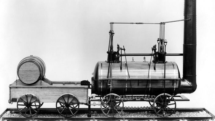 Modell von Stephensons Killingworth Lokomotive (ca.1815-1820)