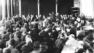 Sitzung des Völkerbundes 1926 in Genf/Schweiz