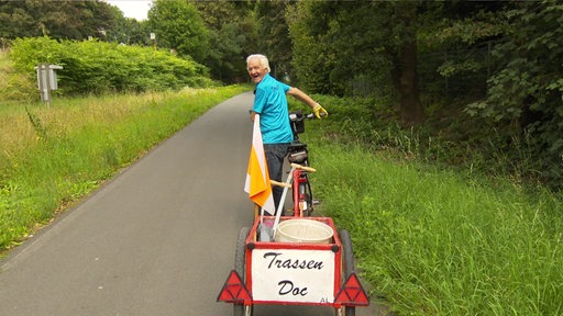 Armin Lindermann auf seinem Fahrrad