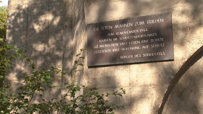 Gedenktafel am Schützenhofbunker