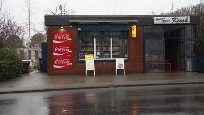 Ein Kiosk von außen