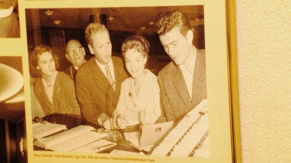 Romy Schneider auf einem Foto in der Lichtburg