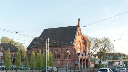 Die zu einem Restaurant umgebaute Martini-Kirche von außen