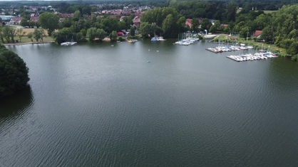 Der Lippesee in Paderborn von oben