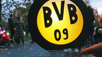 BVB-Laterne bei der Laternenpracht im Westfalenpark Dortmund