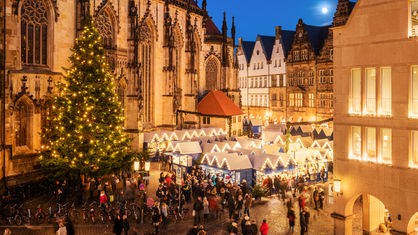 Der Weihnachtsmarkt Lamberti-Lichtermarkt in Münster