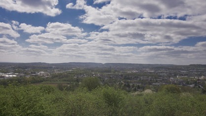 Ausblick vom Haarener Kreuz auf die Aachener Städteregion