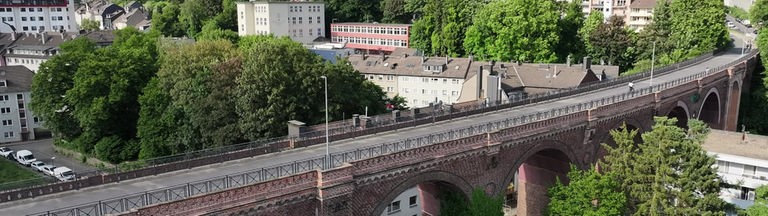 Die Nordbahntrasse in Wuppertal von oben