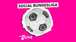 1LIVE Social Bundesliga Sendereihenbild Collage von Fussballspielern