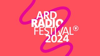 "ARD Radiofestival 2024" auf rotem Hintergrund
