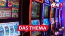 Beleuchtete Spielautomaten