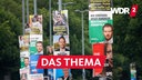 Landtagswahl Sachsen: Wahlplakate verschiedener Parteien an Lampenmasten 