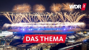 Schlussfeier Olympische Spiele 2024 Paris: Feuerwerk über dem Stade de France