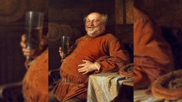 Öl auf Leinwand: Falstaff von Eduard Grützner.