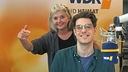 Musicaldarsteller Jonas Hein und Heike Knispel im WDR 4-Studio