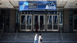 Das Walter E. Washington Convention Center vor dem NATO-Gipfel