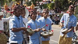 Traditionelles Gamelan-Ensemble auf Bali