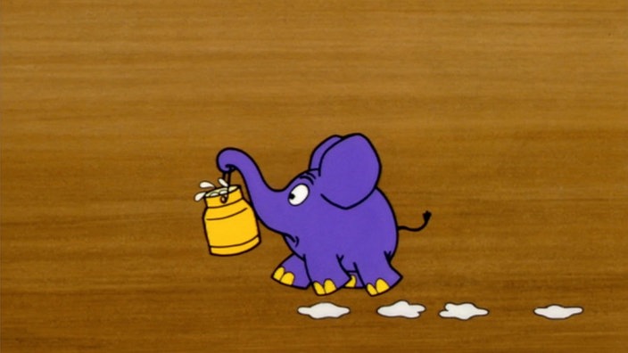 Elefant mit Milchkanne