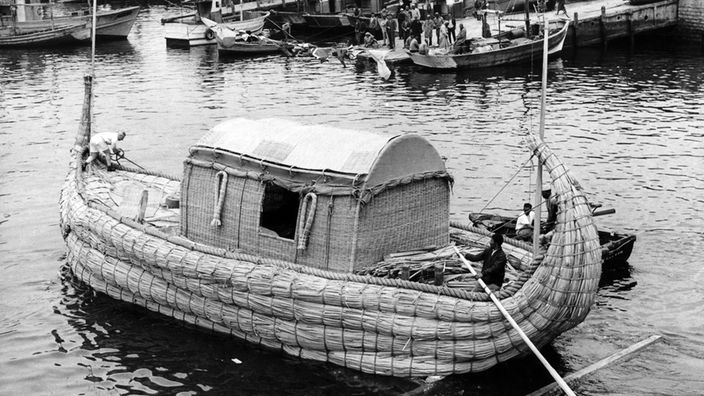 Papyrosboot „Ra“ am 17.05.1969 in Safi, Marokko