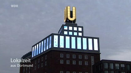 Dortmunder U- Turm mit Videoprojektion