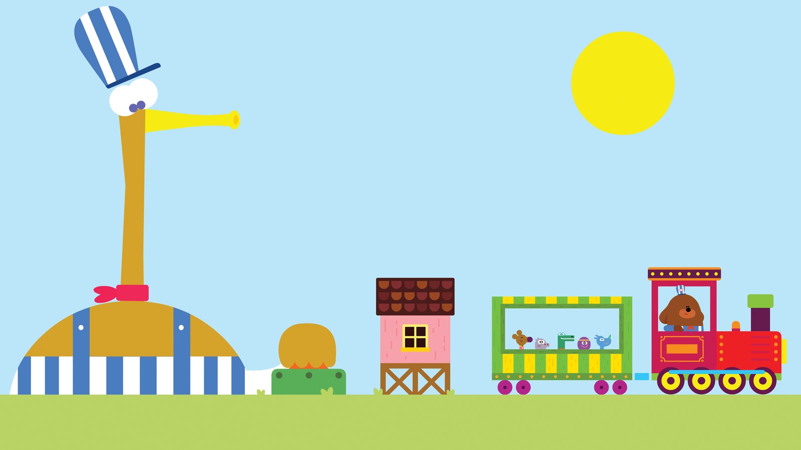 Duggee hat eine Modelleisenbahn für die Quirlies aufgebaut. Aber richtig spielen dürfen sie damit nicht. Aber dann finden sie eine ganz besondere Modelleisenbahn zum Mitfahren.