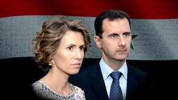 Asma al-Assad (l) und Bashar al-Assad (r).