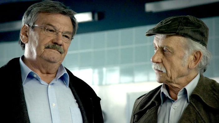 Edwin Bremer (Tilo Prückner) und Günter Hoffmann (Wolfgang Winkler)