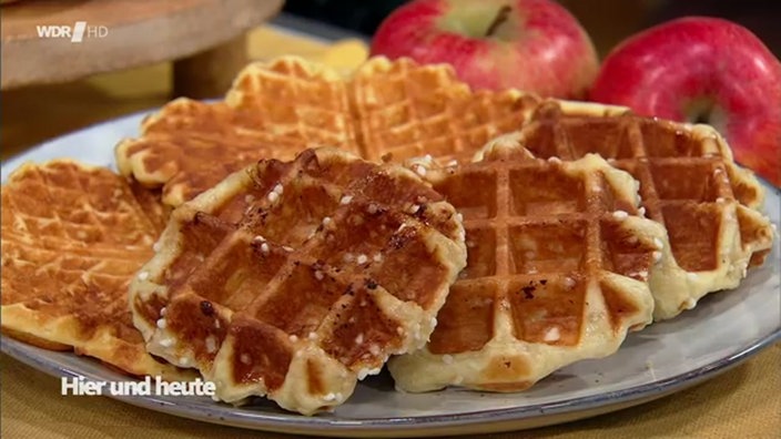 Angerichtete Lütticher Waffeln