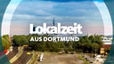 Panorama-Aufnahme von Dortmund umgeben von einem runden Rahmen