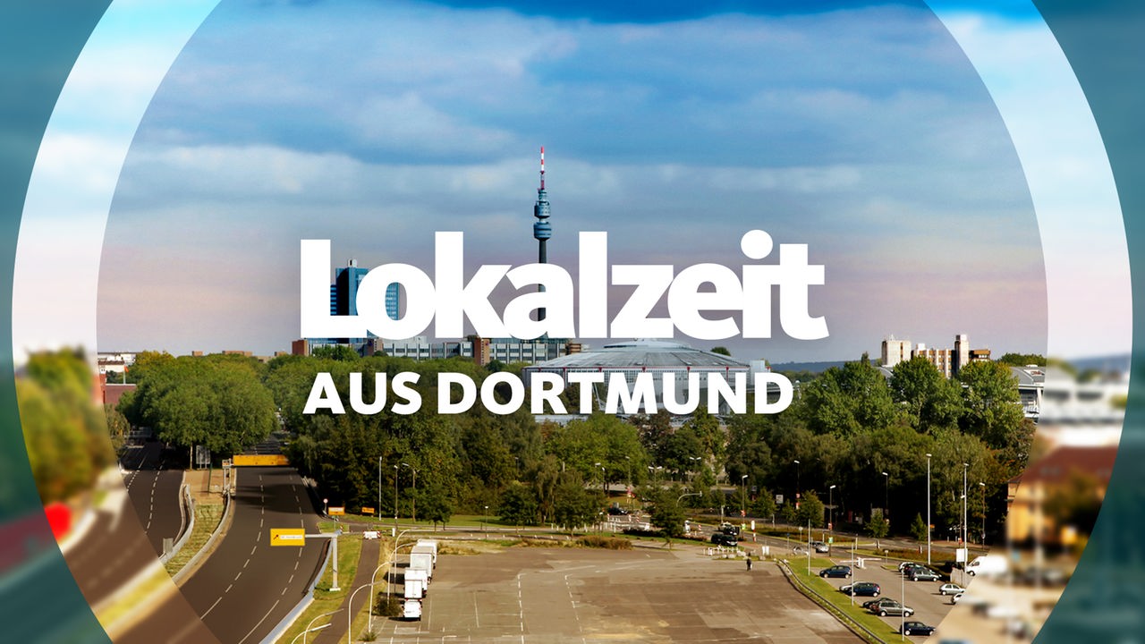 Panorama-Aufnahme von Dortmund umgeben von einem runden Rahmen