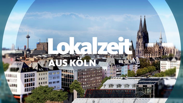 Panorama-Aufnahme von Köln umgeben von einem runden Rahmen