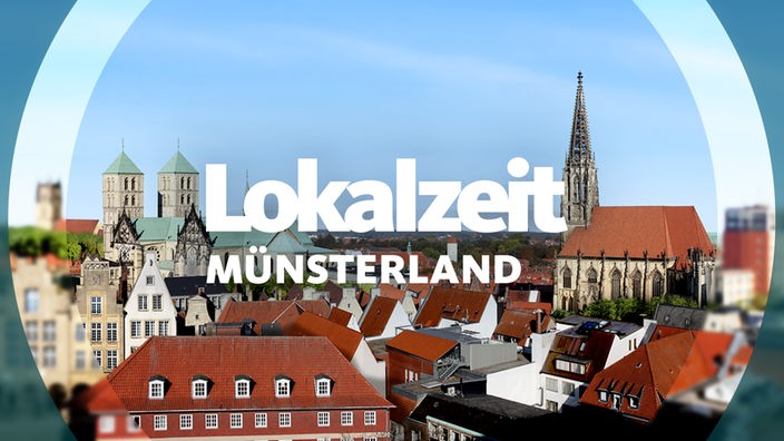 Panorama-Aufnahme von Münster, umgeben von einem runden Rahmen