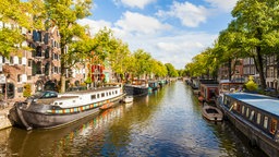 Eine Gracht in Amsterdam.