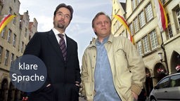 Das "Tatort"-Team aus Münster: Der Professor für Forensik, Karl-Friedrich Boerne (Jan Josef Liefers, l) und Hauptkommissar Frank Thiele (Axel Prahl).