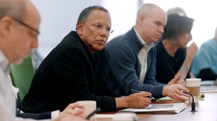 Dean Baquet, Chefredakteur, beim morgendlichen Meeting.