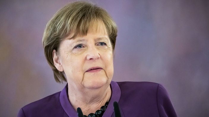 Portrait der Altkanzlerin Merkel