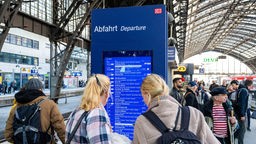 Anzeigetafel Hauptbahnhof Köln