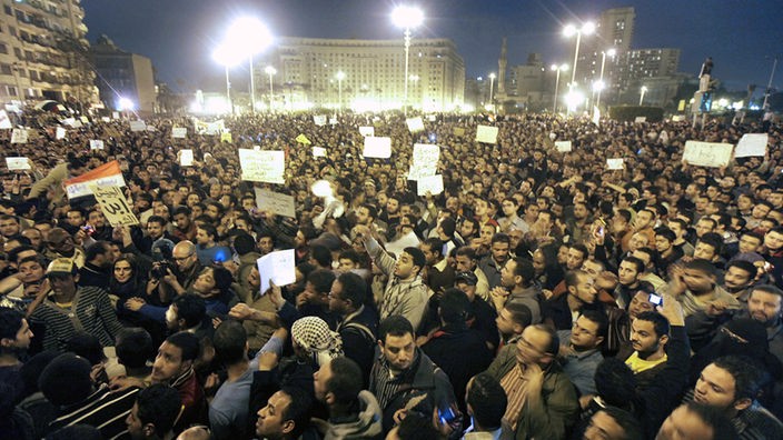 Demonstranten auf Tahrir-Platz in Kairo am 31.01.2011