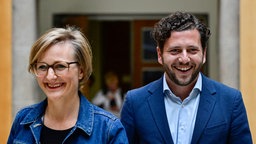 Franziska Brantner und Felix Banaszak bei der Ankündigung ihrer Kandidaturen