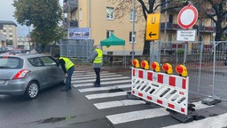 Absperrung wegen Bombenentschärfung in Köln-Merheim