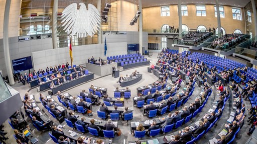 Bundestagswahl: Der Plenarsaal des deutschen Bundestages
