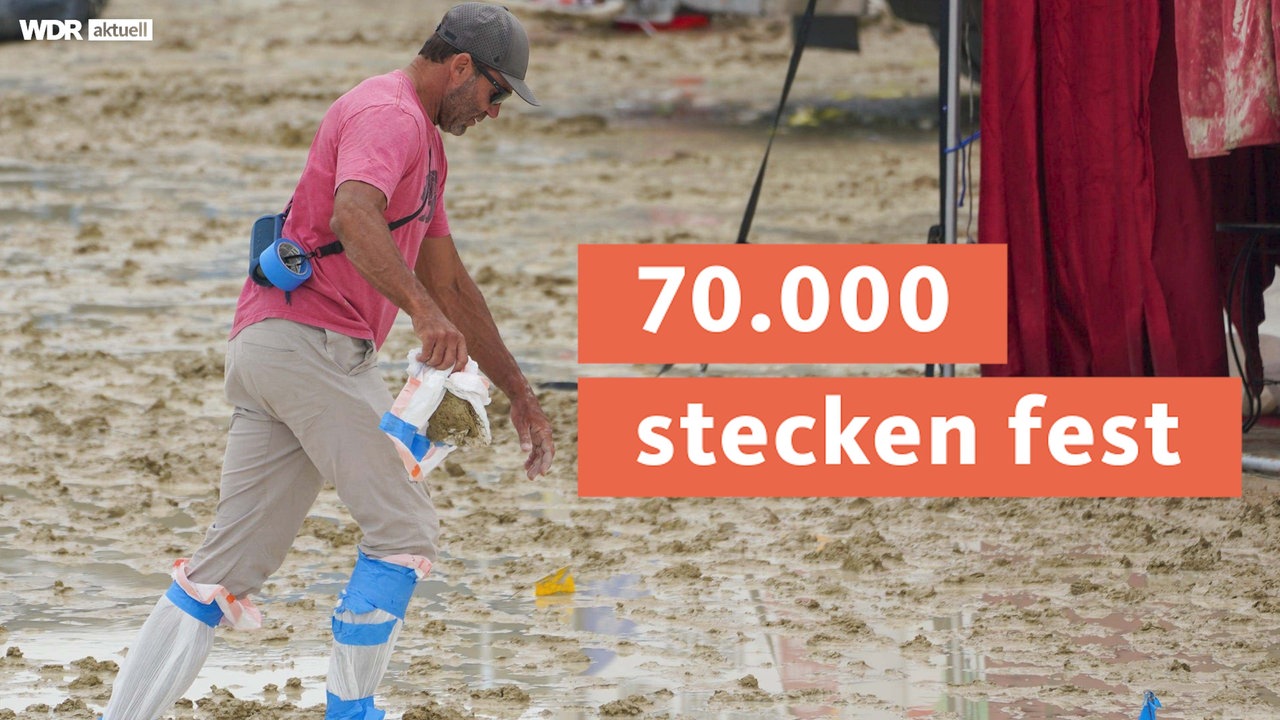 70.000 Menschen stecken beim Burning Man Festival fest