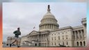 Ein Jogger läuft am Capitol in Washington vorbei
