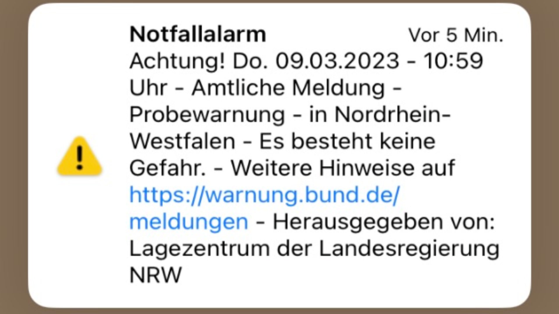 Landesweiter Warntag: NRW hat Sirenen und Handy-Alarme getestet